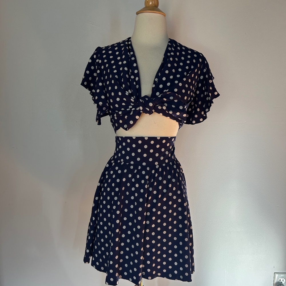 Trashy Diva Blue Dots Top and Shirts